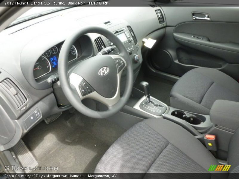 Black Noir Pearl / Black 2012 Hyundai Elantra GLS Touring