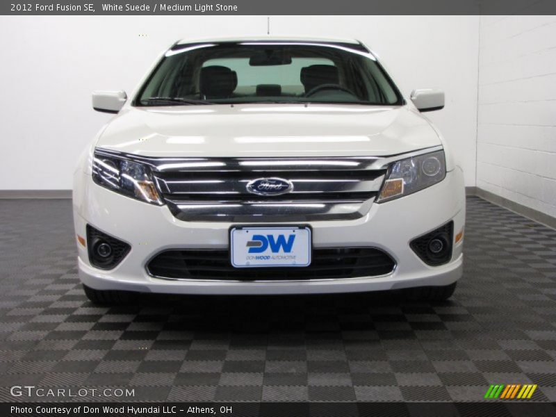 White Suede / Medium Light Stone 2012 Ford Fusion SE