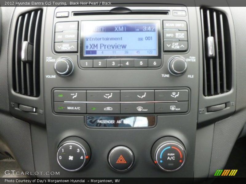Black Noir Pearl / Black 2012 Hyundai Elantra GLS Touring