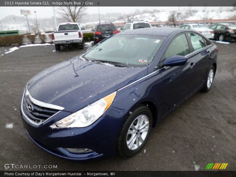 Indigo Night Blue / Gray 2013 Hyundai Sonata GLS