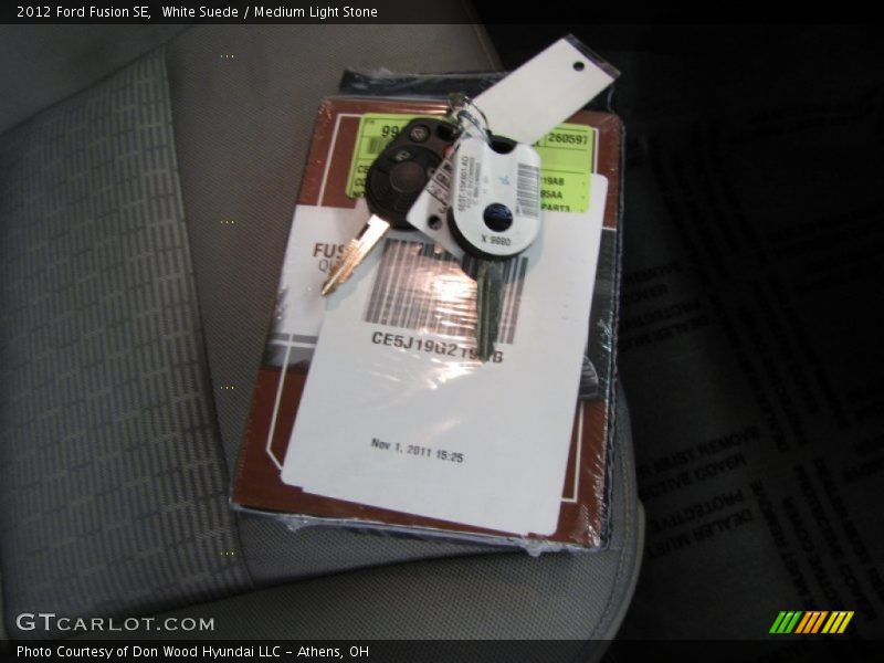 White Suede / Medium Light Stone 2012 Ford Fusion SE