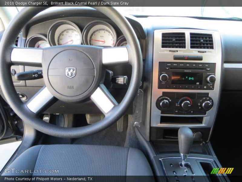 Brilliant Black Crystal Pearl / Dark Slate Gray 2010 Dodge Charger SE