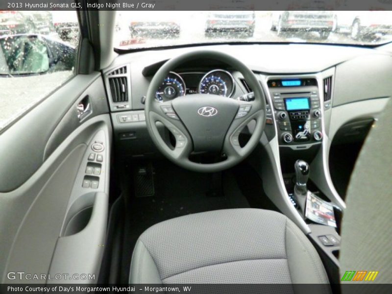 Indigo Night Blue / Gray 2013 Hyundai Sonata GLS