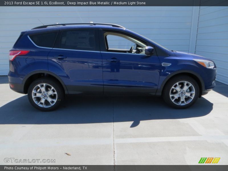 Deep Impact Blue Metallic / Medium Light Stone 2013 Ford Escape SE 1.6L EcoBoost