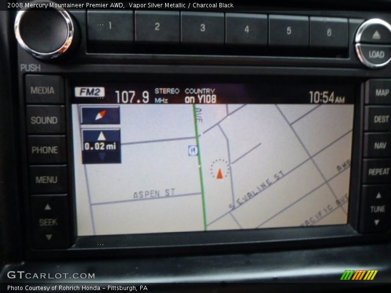 Vapor Silver Metallic / Charcoal Black 2008 Mercury Mountaineer Premier AWD