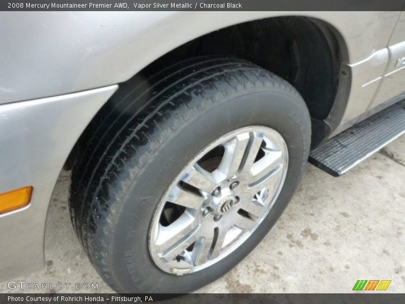 Vapor Silver Metallic / Charcoal Black 2008 Mercury Mountaineer Premier AWD