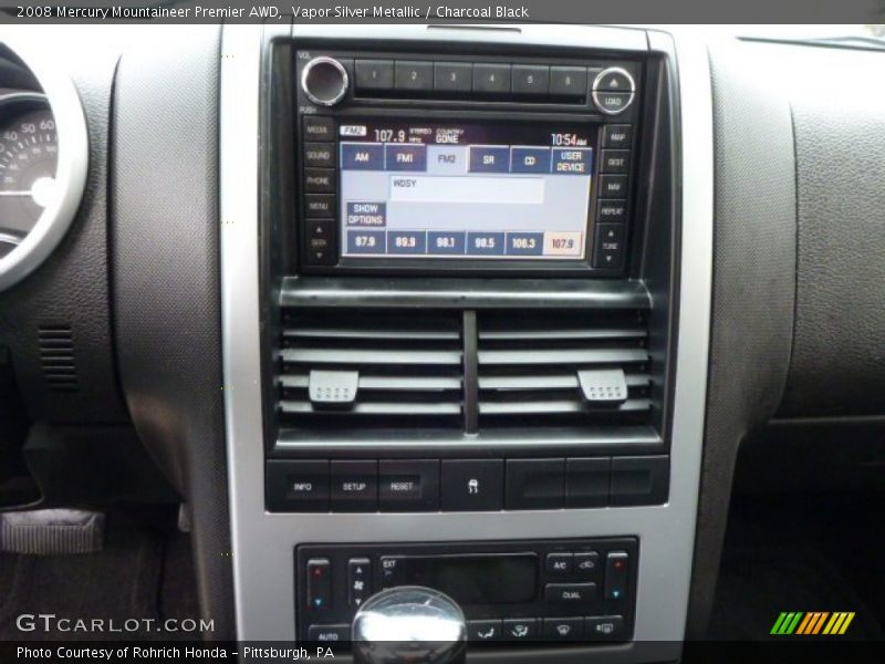 Vapor Silver Metallic / Charcoal Black 2008 Mercury Mountaineer Premier AWD