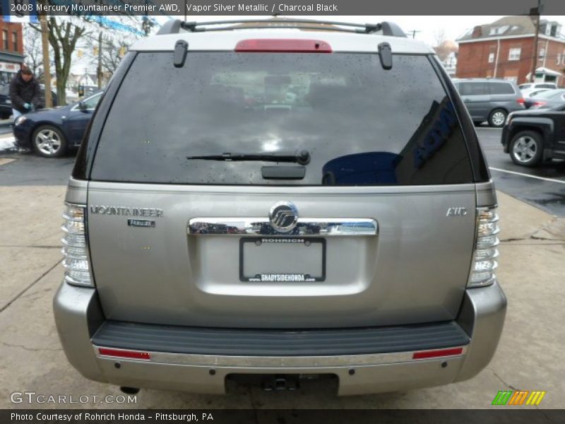 Vapor Silver Metallic / Charcoal Black 2008 Mercury Mountaineer Premier AWD