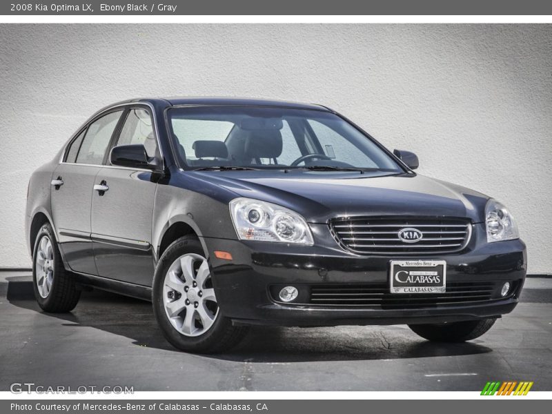 Ebony Black / Gray 2008 Kia Optima LX