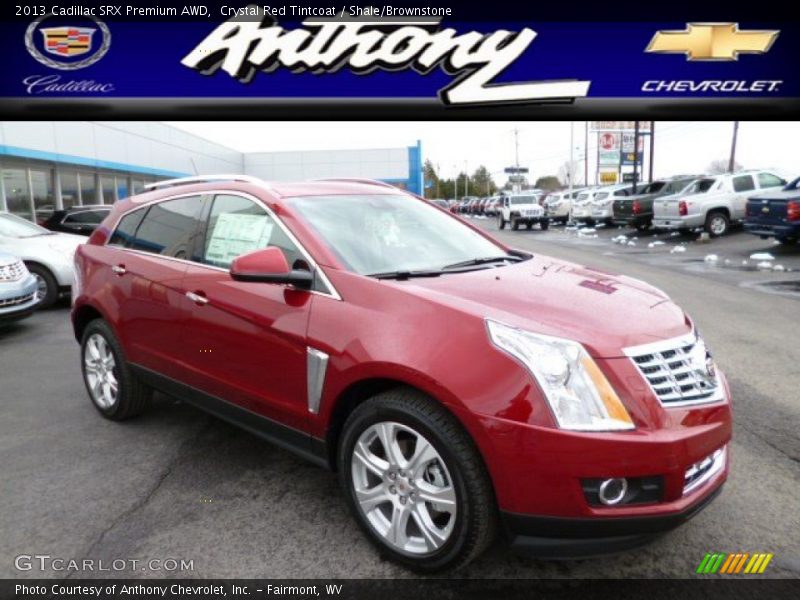 Crystal Red Tintcoat / Shale/Brownstone 2013 Cadillac SRX Premium AWD