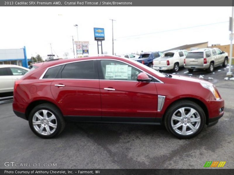 Crystal Red Tintcoat / Shale/Brownstone 2013 Cadillac SRX Premium AWD