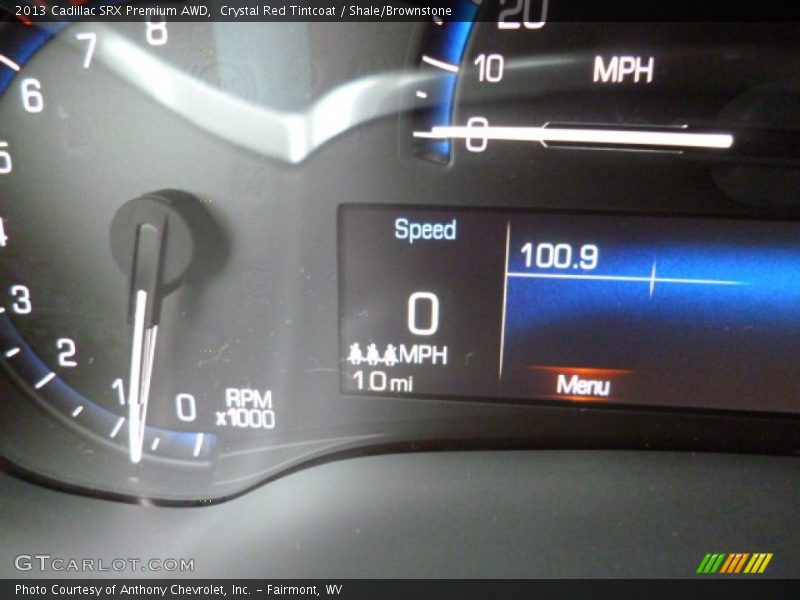 Crystal Red Tintcoat / Shale/Brownstone 2013 Cadillac SRX Premium AWD