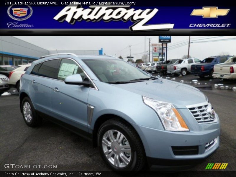 Glacier Blue Metallic / Light Titanium/Ebony 2013 Cadillac SRX Luxury AWD