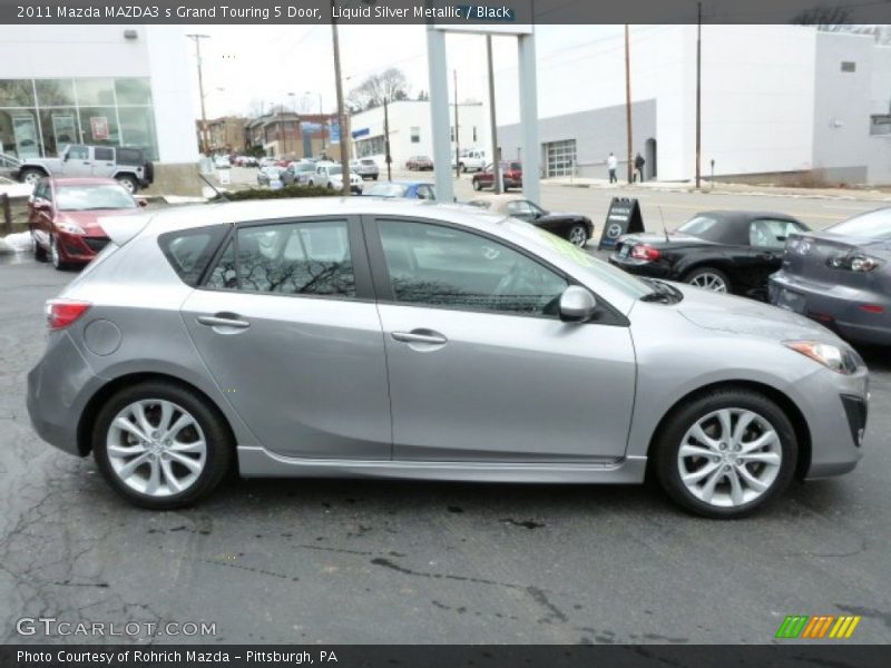 Liquid Silver Metallic / Black 2011 Mazda MAZDA3 s Grand Touring 5 Door