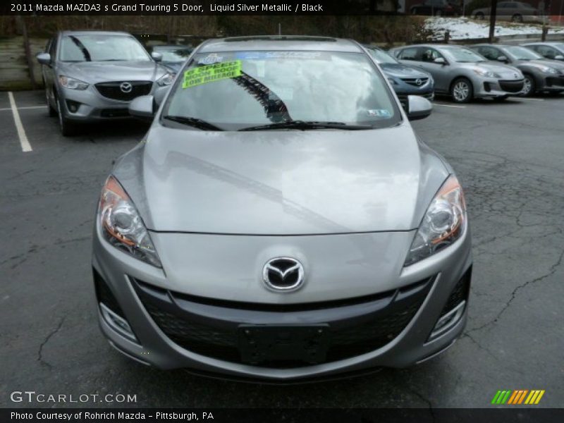 Liquid Silver Metallic / Black 2011 Mazda MAZDA3 s Grand Touring 5 Door