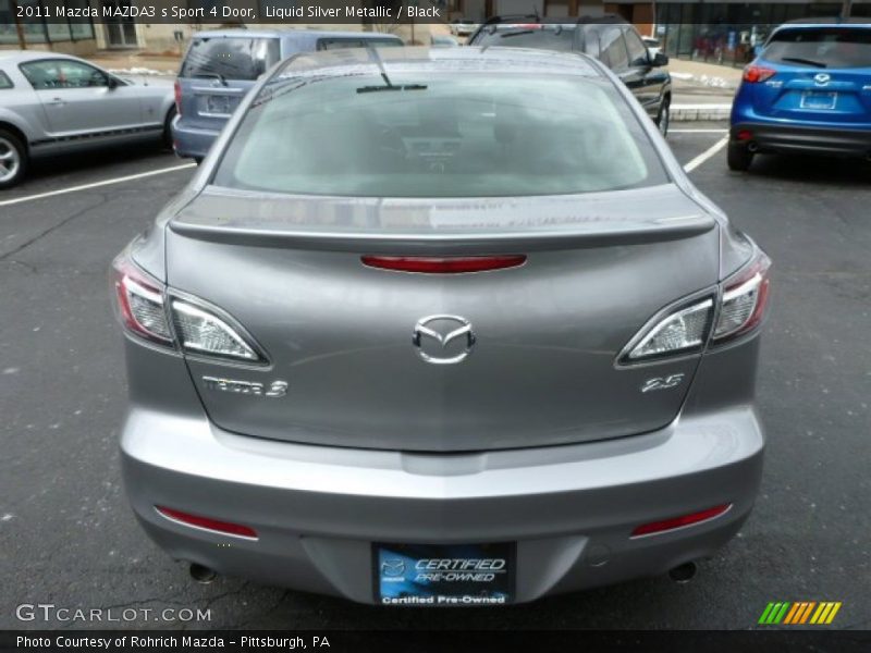 Liquid Silver Metallic / Black 2011 Mazda MAZDA3 s Sport 4 Door