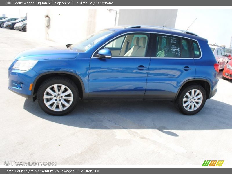 Sapphire Blue Metallic / Sandstone 2009 Volkswagen Tiguan SE