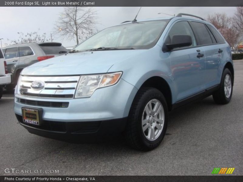 Light Ice Blue Metallic / Camel 2008 Ford Edge SE