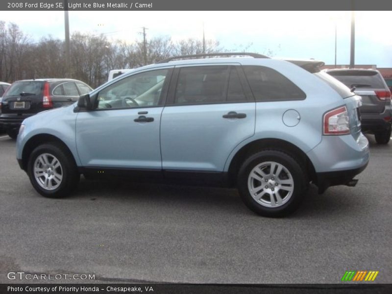 Light Ice Blue Metallic / Camel 2008 Ford Edge SE