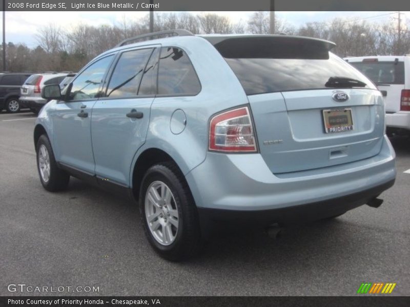 Light Ice Blue Metallic / Camel 2008 Ford Edge SE