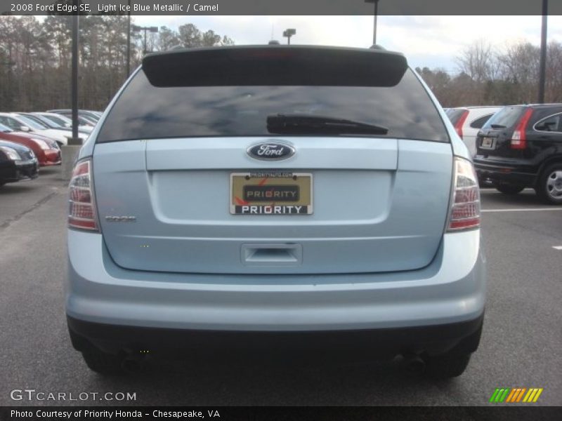 Light Ice Blue Metallic / Camel 2008 Ford Edge SE