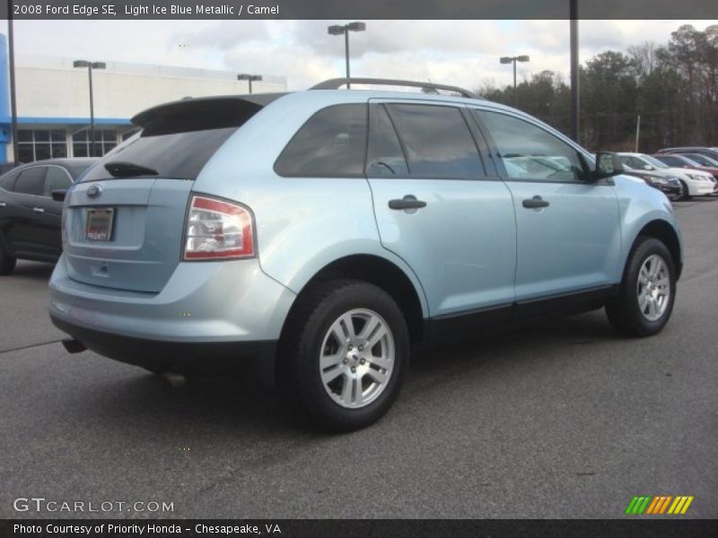 Light Ice Blue Metallic / Camel 2008 Ford Edge SE