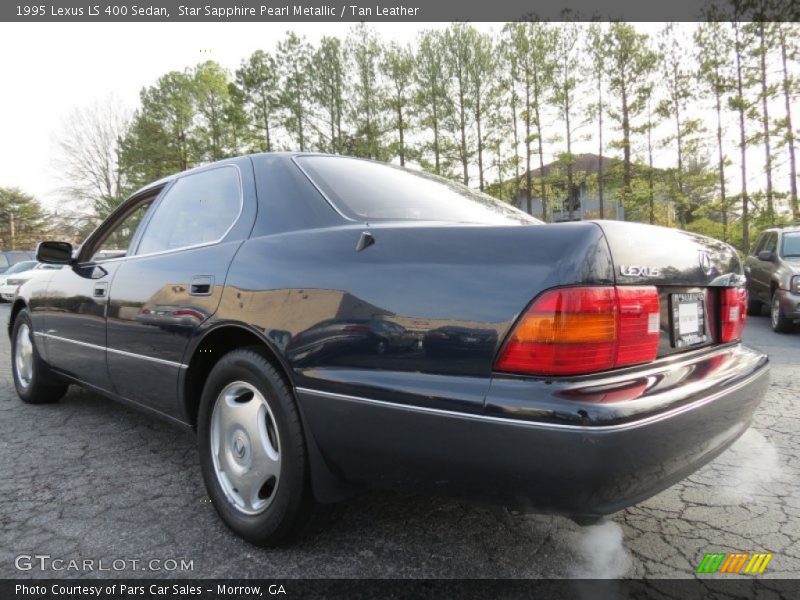 Star Sapphire Pearl Metallic / Tan Leather 1995 Lexus LS 400 Sedan