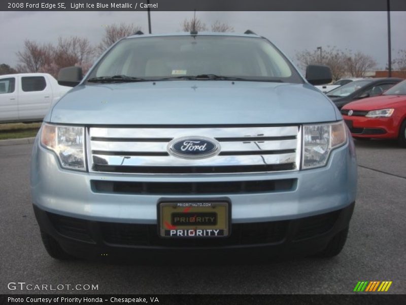 Light Ice Blue Metallic / Camel 2008 Ford Edge SE