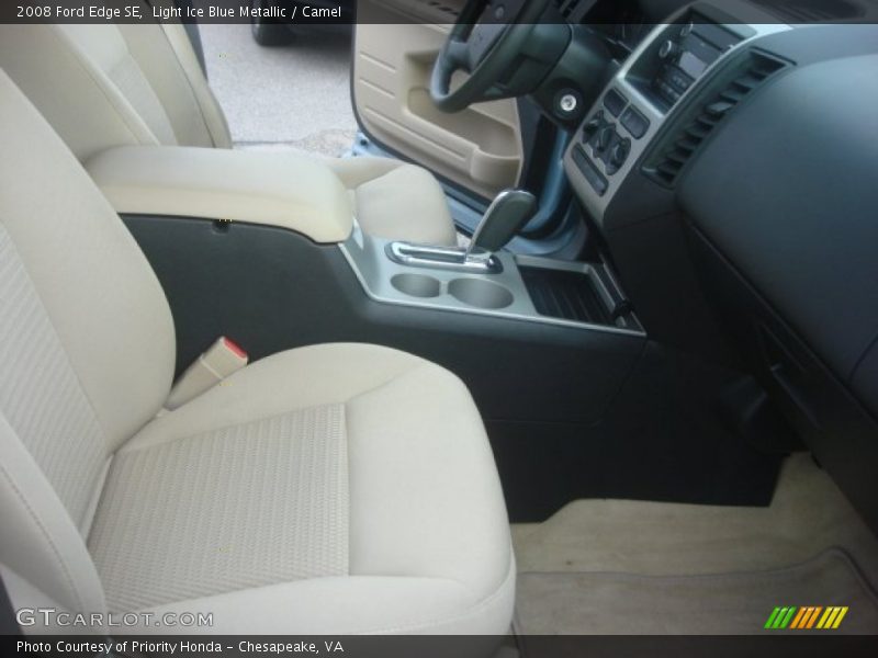Light Ice Blue Metallic / Camel 2008 Ford Edge SE