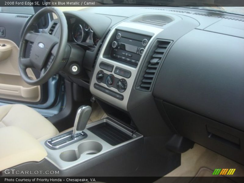 Light Ice Blue Metallic / Camel 2008 Ford Edge SE