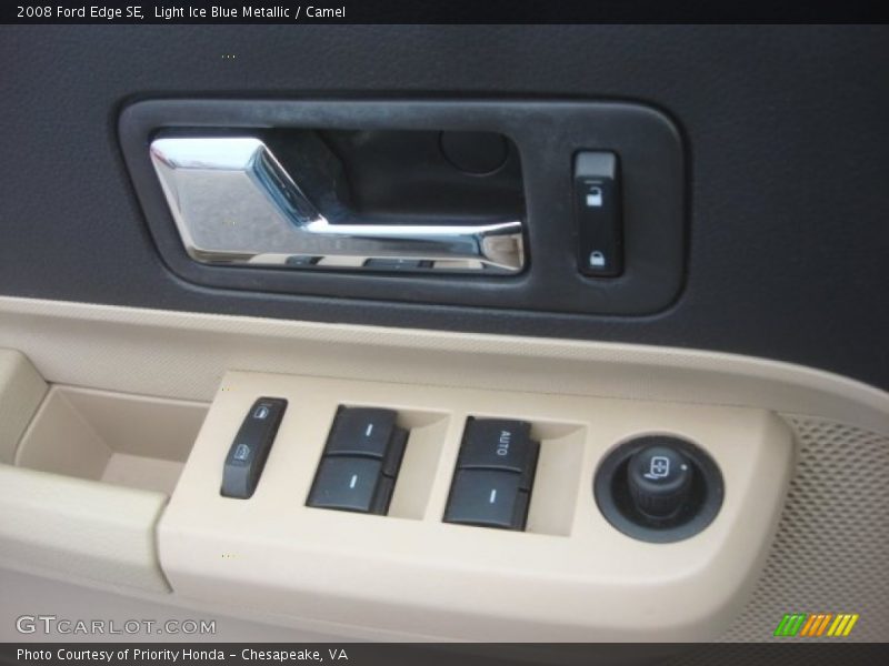 Light Ice Blue Metallic / Camel 2008 Ford Edge SE