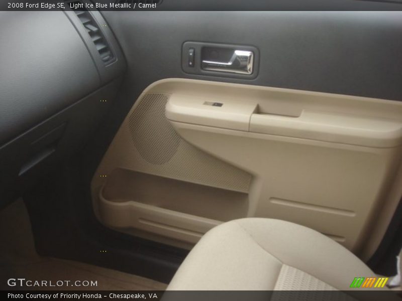 Light Ice Blue Metallic / Camel 2008 Ford Edge SE