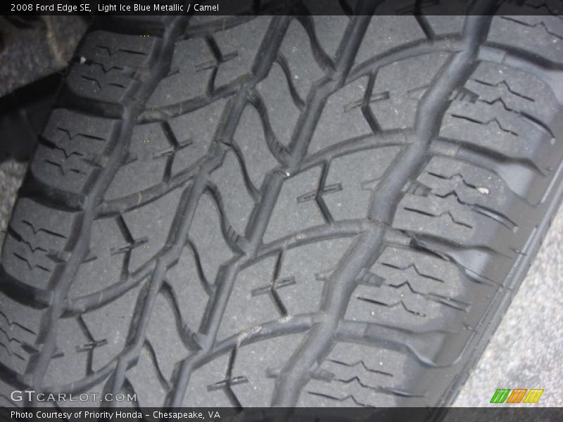 Light Ice Blue Metallic / Camel 2008 Ford Edge SE