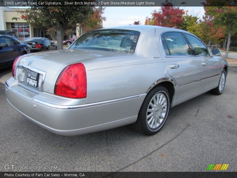 Silver Birch Metallic / Dark Stone/Medium Light Stone 2003 Lincoln Town Car Signature