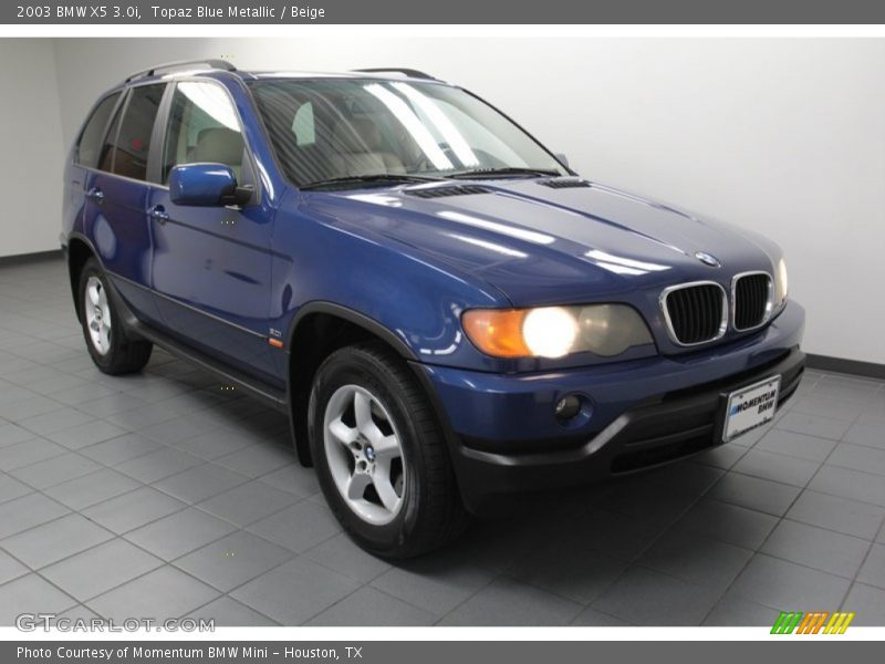 Topaz Blue Metallic / Beige 2003 BMW X5 3.0i