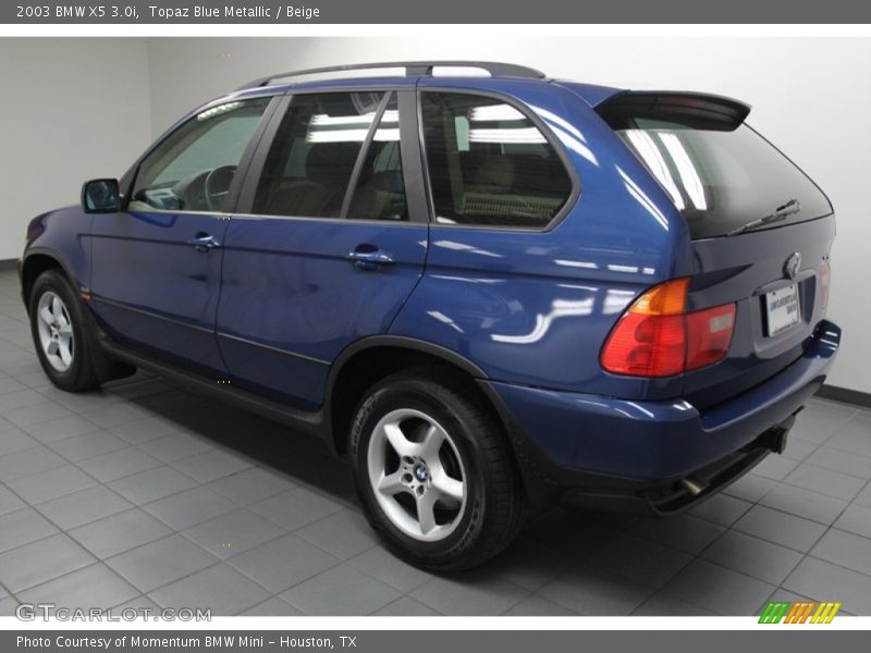 Topaz Blue Metallic / Beige 2003 BMW X5 3.0i