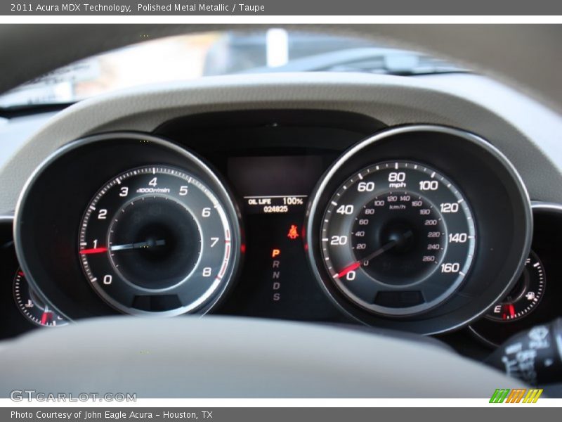 Polished Metal Metallic / Taupe 2011 Acura MDX Technology