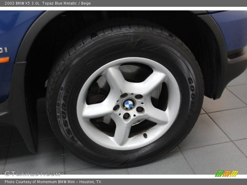 Topaz Blue Metallic / Beige 2003 BMW X5 3.0i