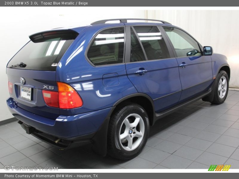 Topaz Blue Metallic / Beige 2003 BMW X5 3.0i
