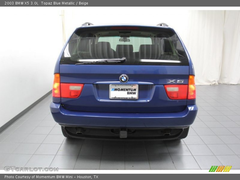 Topaz Blue Metallic / Beige 2003 BMW X5 3.0i