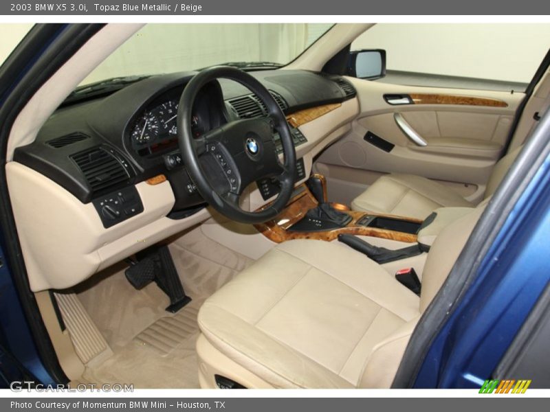 Topaz Blue Metallic / Beige 2003 BMW X5 3.0i
