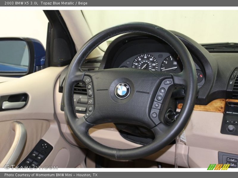 Topaz Blue Metallic / Beige 2003 BMW X5 3.0i