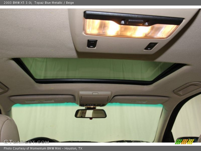 Topaz Blue Metallic / Beige 2003 BMW X5 3.0i