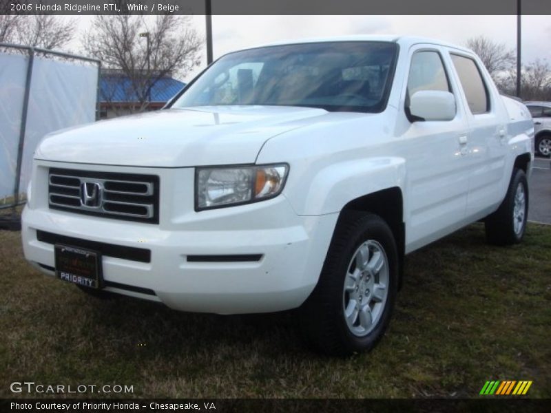 White / Beige 2006 Honda Ridgeline RTL