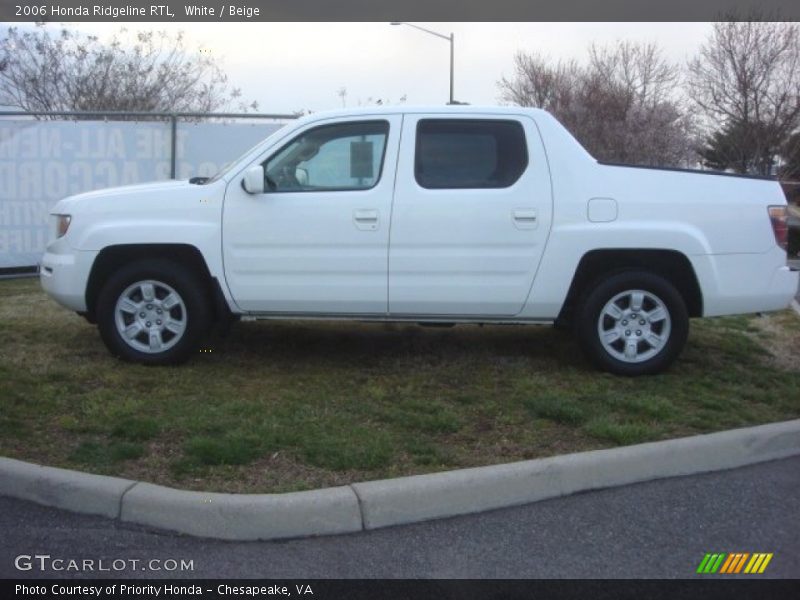 White / Beige 2006 Honda Ridgeline RTL