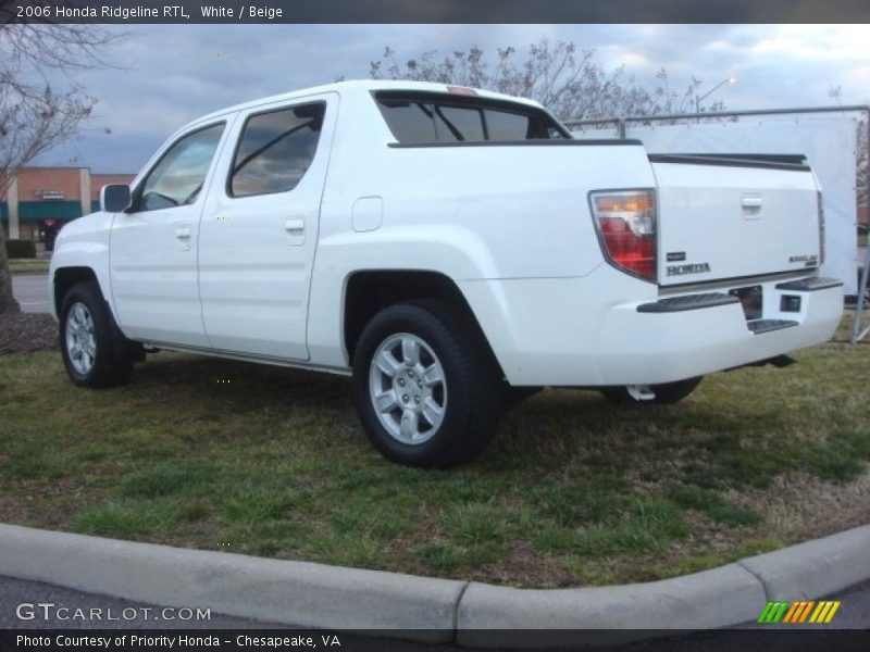 White / Beige 2006 Honda Ridgeline RTL