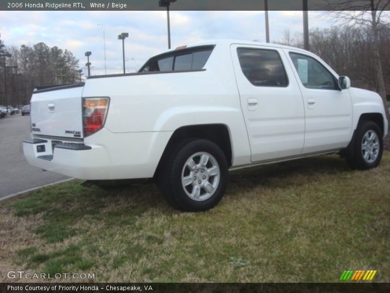 White / Beige 2006 Honda Ridgeline RTL
