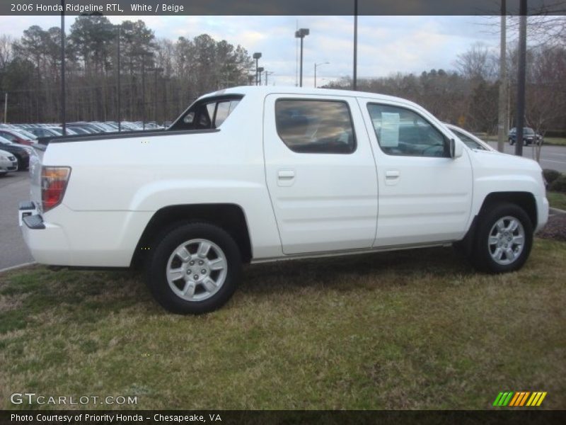 White / Beige 2006 Honda Ridgeline RTL