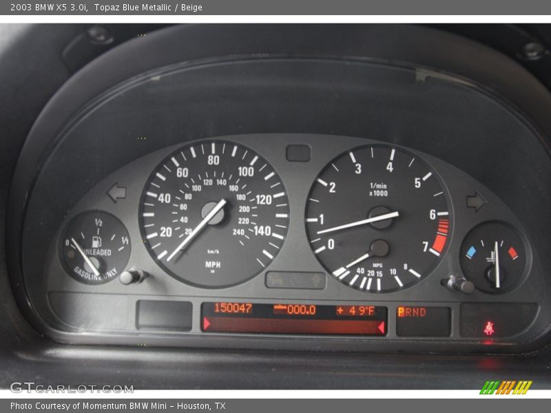 Topaz Blue Metallic / Beige 2003 BMW X5 3.0i