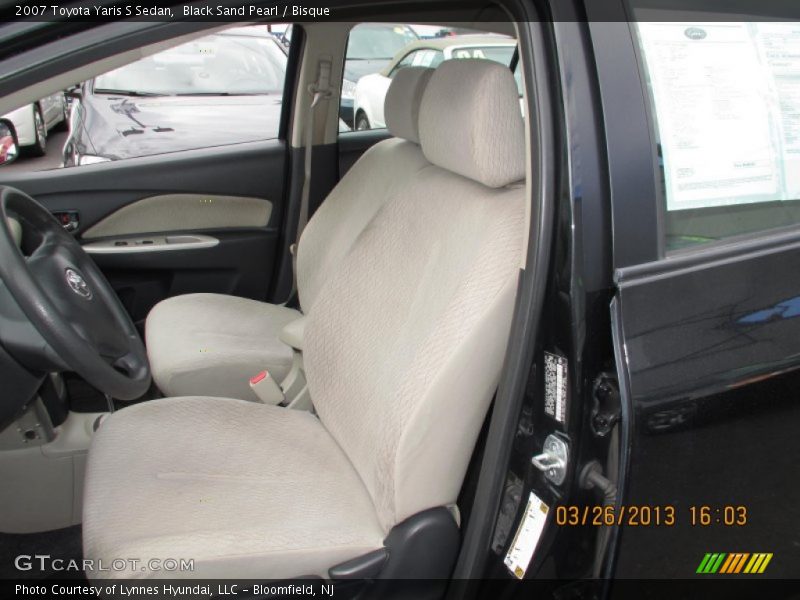 Black Sand Pearl / Bisque 2007 Toyota Yaris S Sedan